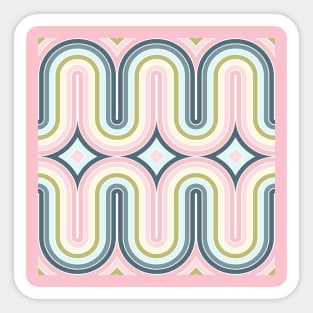 Pastel Groovy Rainbow Sticker